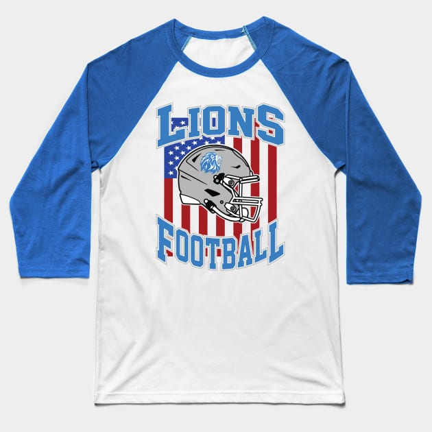 Retro Lions Football Baseball T-Shirt by Cemploex_Art